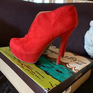 Zigi Soho red suede heels